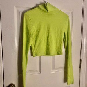 Neon Green Turtleneck Sweater.